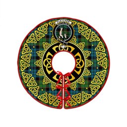 ScotsTee Shop Scottish Fletcher Family Ancient Clan Crest Tartan Christmas Tree Skirt Golden Celtic Heritage
