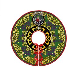 ScotsTee Shop Scottish Elphinstone Ancient Clan Crest Tartan Christmas Tree Skirt Golden Celtic Heritage