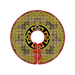 ScotsTee Shop Scottish Craig (Craigie) Weathered Clan Crest Tartan Christmas Tree Skirt Golden Celtic Heritage