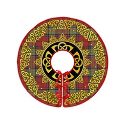 ScotsTee Shop Scottish Dickie Weathered Clan Crest Tartan Christmas Tree Skirt Golden Celtic Heritage