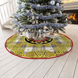 ScotsTee Shop Scottish Burns Ancient Clan Crest Tartan Christmas Tree Skirt Golden Celtic Heritage