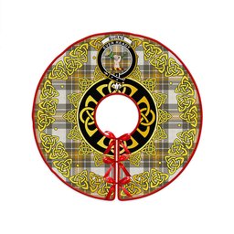 ScotsTee Shop Scottish Burns Ancient Clan Crest Tartan Christmas Tree Skirt Golden Celtic Heritage