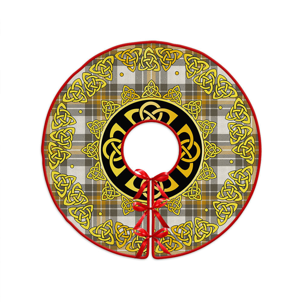 ScotsTee Shop Scottish Burns Ancient Clan Crest Tartan Christmas Tree Skirt Golden Celtic Heritage