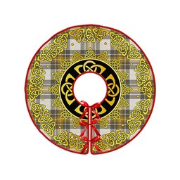 ScotsTee Shop Scottish Burns Ancient Clan Crest Tartan Christmas Tree Skirt Golden Celtic Heritage