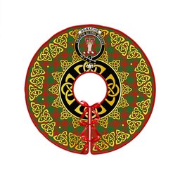 ScotsTee Shop Scottish Donachie Ancient Clan Crest Tartan Christmas Tree Skirt Golden Celtic Heritage