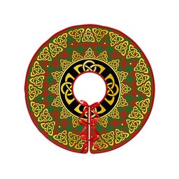 ScotsTee Shop Scottish Donachie Ancient Clan Crest Tartan Christmas Tree Skirt Golden Celtic Heritage