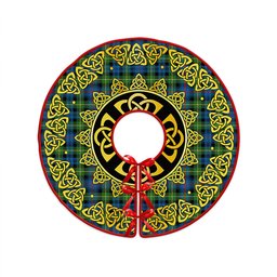 ScotsTee Shop Scottish Farquharson Ancient Clan Crest Tartan Christmas Tree Skirt Golden Celtic Heritage