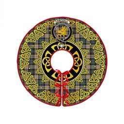 ScotsTee Shop Scottish Campbell Weathered 2 Clan Crest Tartan Christmas Tree Skirt Golden Celtic Heritage