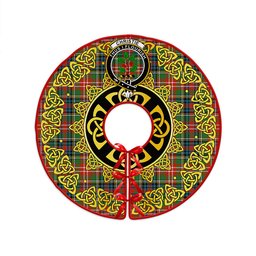 ScotsTee Shop Scottish Christie Ancient Clan Crest Tartan Christmas Tree Skirt Golden Celtic Heritage