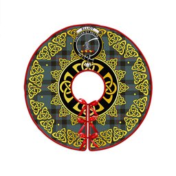 ScotsTee Shop Scottish Elliot (Ellot) Weathered Clan Crest Tartan Christmas Tree Skirt Golden Celtic Heritage