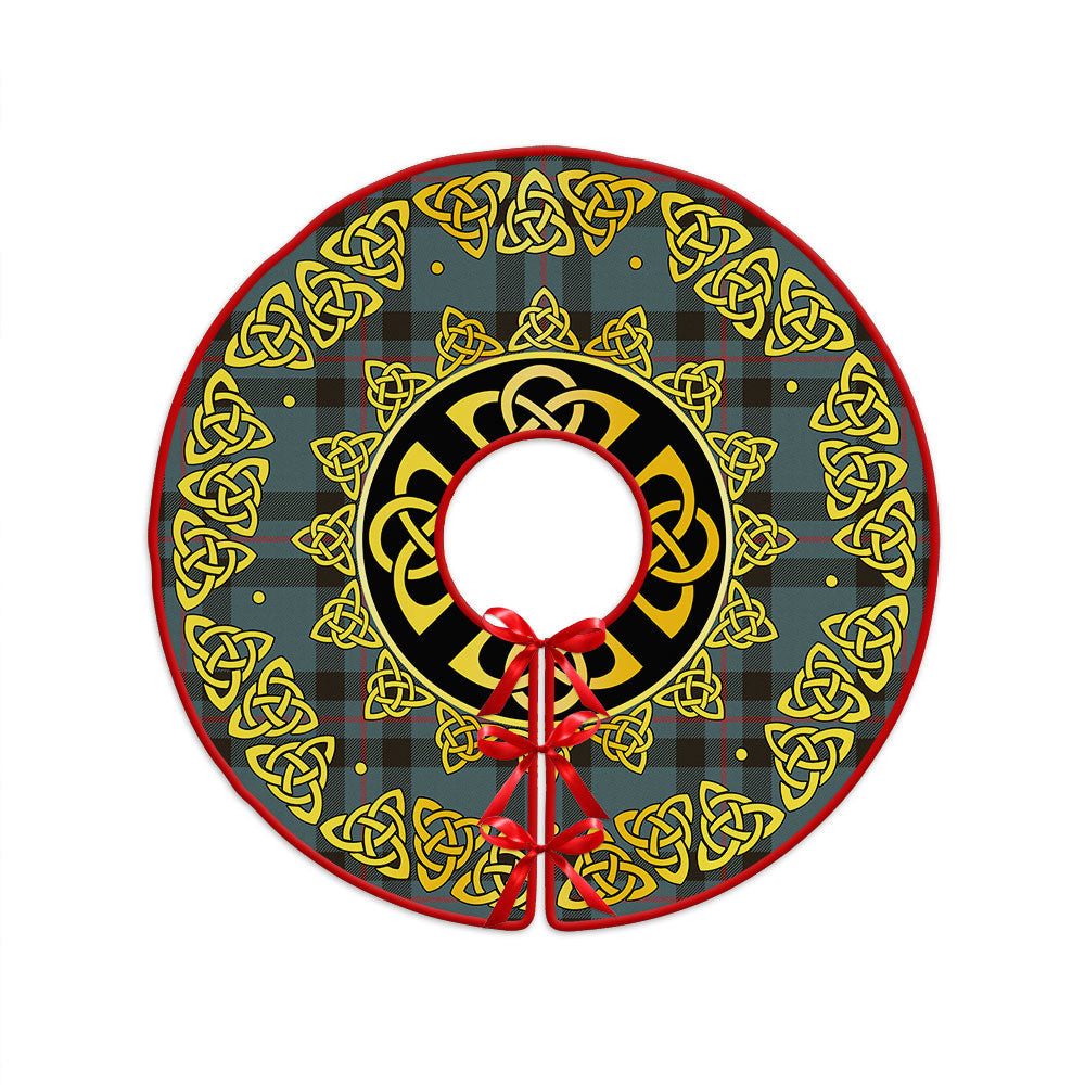 ScotsTee Shop Scottish Elliot (Ellot) Weathered Clan Crest Tartan Christmas Tree Skirt Golden Celtic Heritage