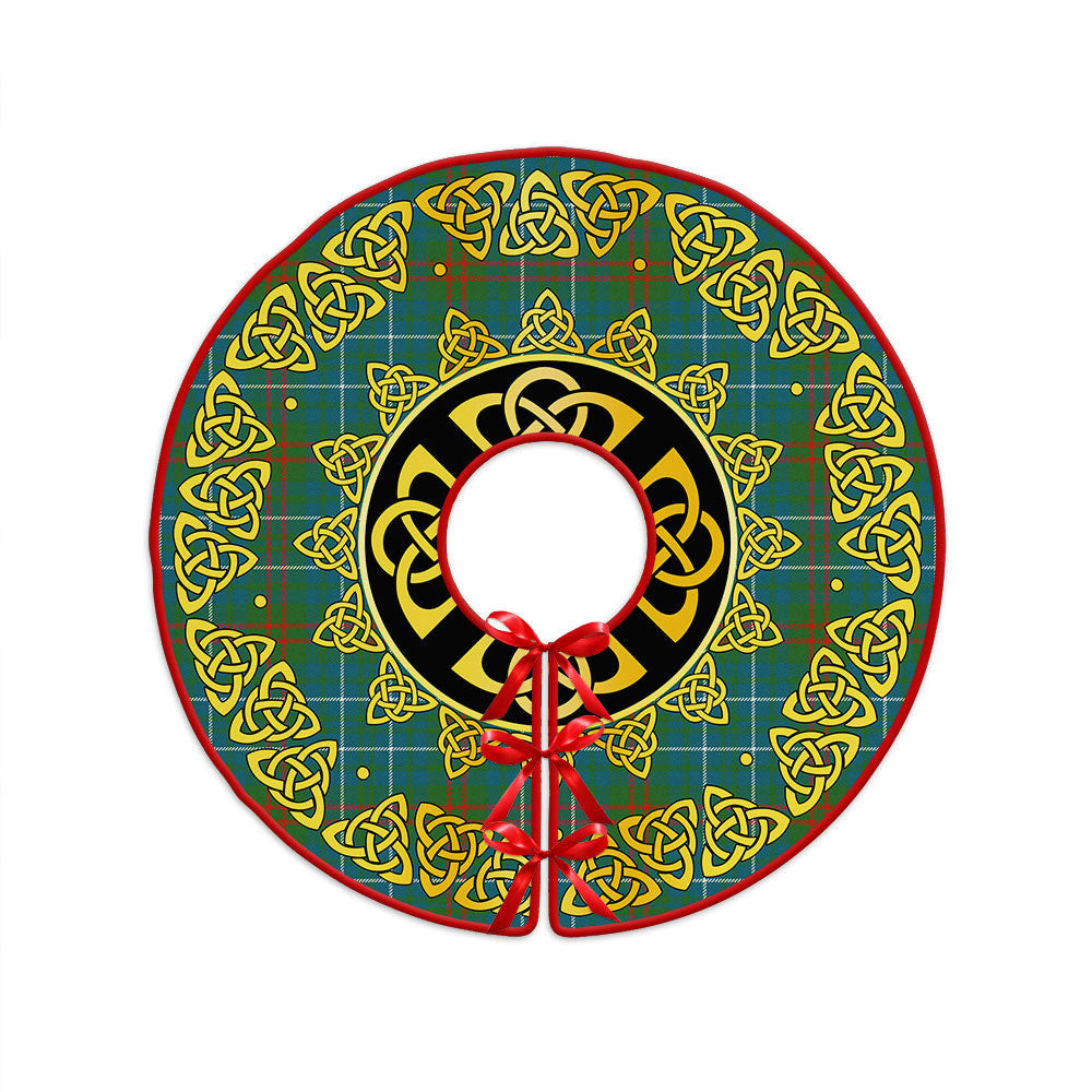 ScotsTee Shop Scottish Edmonstone Ancient Clan Crest Tartan Christmas Tree Skirt Golden Celtic Heritage