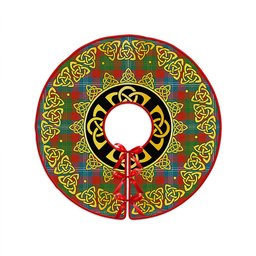 ScotsTee Shop Scottish Forrester Ancient Clan Crest Tartan Christmas Tree Skirt Golden Celtic Heritage