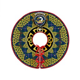 ScotsTee Shop Scottish Edmonstone Modern Clan Crest Tartan Christmas Tree Skirt Golden Celtic Heritage
