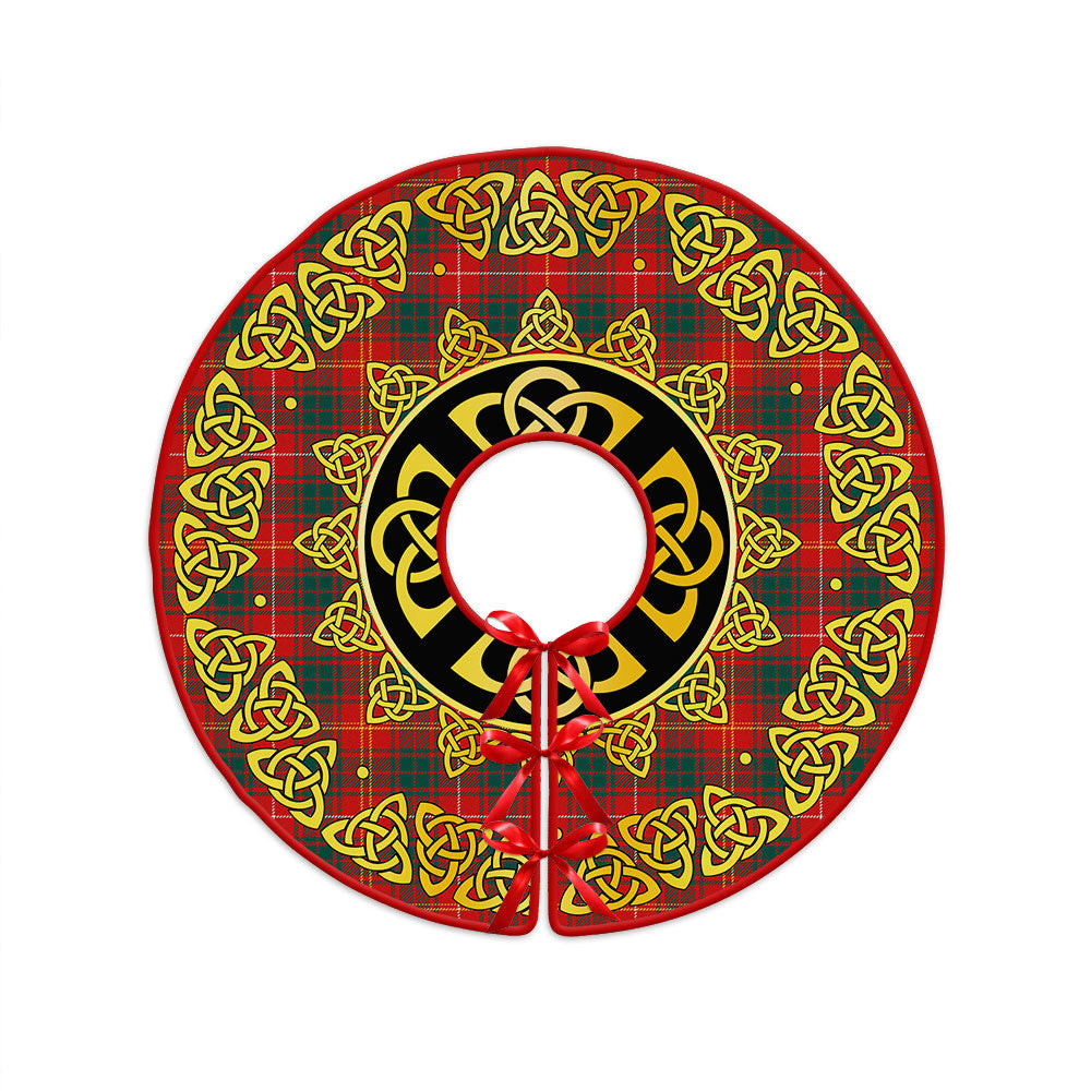 ScotsTee Shop Scottish Bruce Modern Clan Crest Tartan Christmas Tree Skirt Golden Celtic Heritage