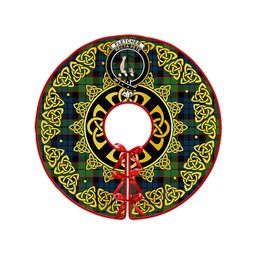 ScotsTee Shop Scottish Fletcher Family Modern Clan Crest Tartan Christmas Tree Skirt Golden Celtic Heritage