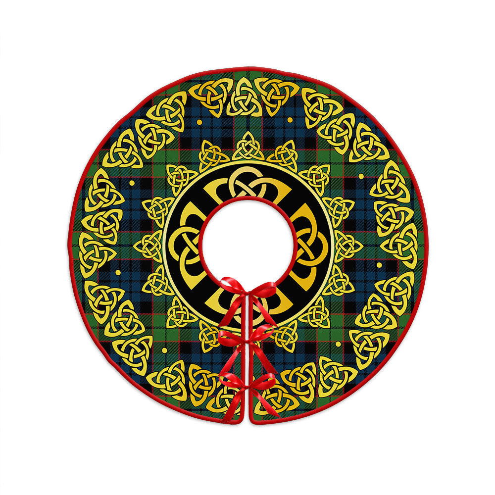ScotsTee Shop Scottish Fletcher Family Modern Clan Crest Tartan Christmas Tree Skirt Golden Celtic Heritage