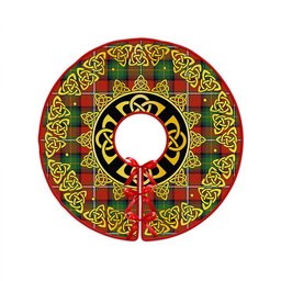 ScotsTee Shop Scottish Boyd Ancient Clan Crest Tartan Christmas Tree Skirt Golden Celtic Heritage