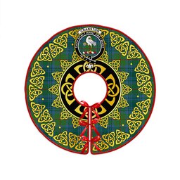 ScotsTee Shop Scottish Cranston Modern Clan Crest Tartan Christmas Tree Skirt Golden Celtic Heritage