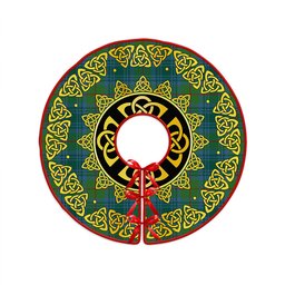 ScotsTee Shop Scottish Cranston Modern Clan Crest Tartan Christmas Tree Skirt Golden Celtic Heritage