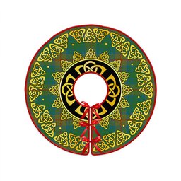 ScotsTee Shop Scottish Cranston Ancient Clan Crest Tartan Christmas Tree Skirt Golden Celtic Heritage