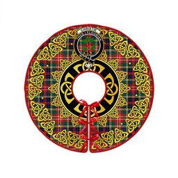 ScotsTee Shop Scottish Christie Modern Clan Crest Tartan Christmas Tree Skirt Golden Celtic Heritage