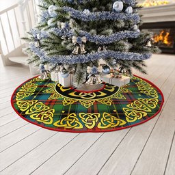 ScotsTee Shop Scottish Deas Ancient Clan Crest Tartan Christmas Tree Skirt Golden Celtic Heritage