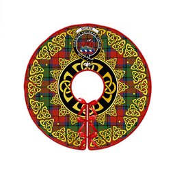 ScotsTee Shop Scottish Dickie Modern Clan Crest Tartan Christmas Tree Skirt Golden Celtic Heritage