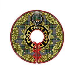 ScotsTee Shop Scottish Dinwoodie Ancient Clan Crest Tartan Christmas Tree Skirt Golden Celtic Heritage