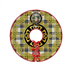 ScotsTee Shop Scottish Burns Weathered Clan Crest Tartan Christmas Tree Skirt Golden Celtic Heritage