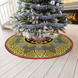 ScotsTee Shop Scottish Cranston Weathered Clan Crest Tartan Christmas Tree Skirt Golden Celtic Heritage