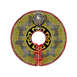 ScotsTee Shop Scottish Cranston Weathered Clan Crest Tartan Christmas Tree Skirt Golden Celtic Heritage