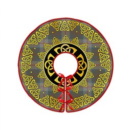ScotsTee Shop Scottish Cranston Weathered Clan Crest Tartan Christmas Tree Skirt Golden Celtic Heritage