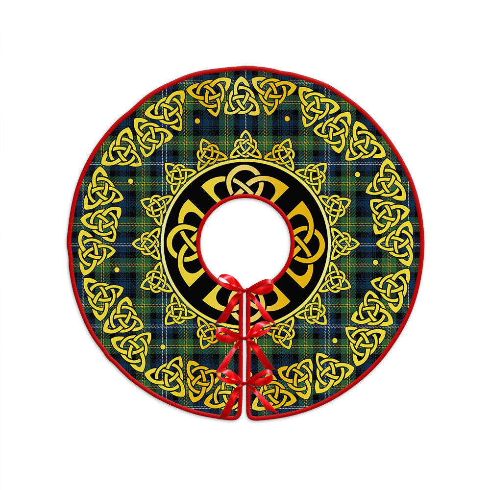 ScotsTee Shop Scottish Dyce Modern Clan Crest Tartan Christmas Tree Skirt Golden Celtic Heritage