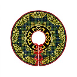 ScotsTee Shop Scottish Dyce Modern Clan Crest Tartan Christmas Tree Skirt Golden Celtic Heritage