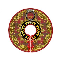 ScotsTee Shop Scottish Cameron Weathered 2 Clan Crest Tartan Christmas Tree Skirt Golden Celtic Heritage