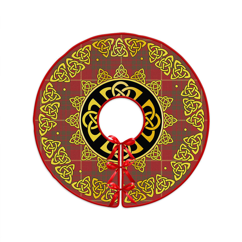 ScotsTee Shop Scottish Cameron Weathered 2 Clan Crest Tartan Christmas Tree Skirt Golden Celtic Heritage