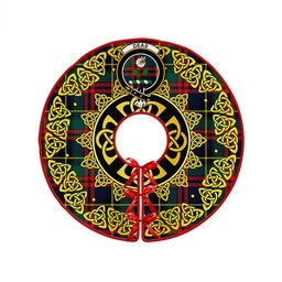 ScotsTee Shop Scottish Deas Modern Clan Crest Tartan Christmas Tree Skirt Golden Celtic Heritage
