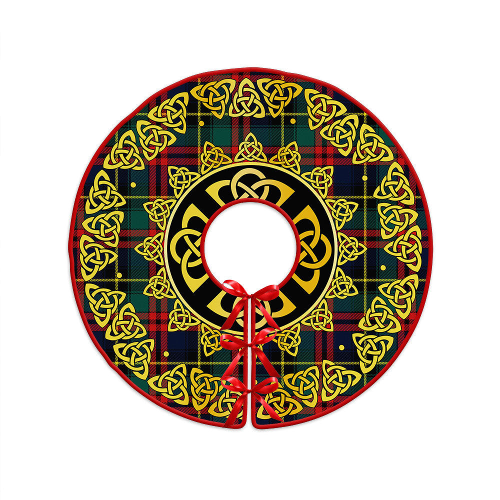 ScotsTee Shop Scottish Deas Modern Clan Crest Tartan Christmas Tree Skirt Golden Celtic Heritage
