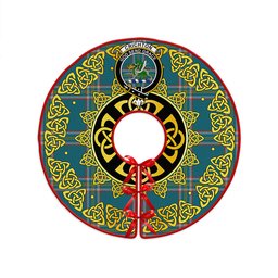 ScotsTee Shop Scottish Crichton (Creighton) Ancient Clan Crest Tartan Christmas Tree Skirt Golden Celtic Heritage