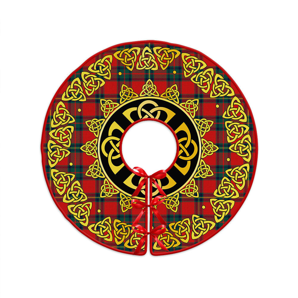 ScotsTee Shop Scottish Cruikshank Modern Clan Crest Tartan Christmas Tree Skirt Golden Celtic Heritage
