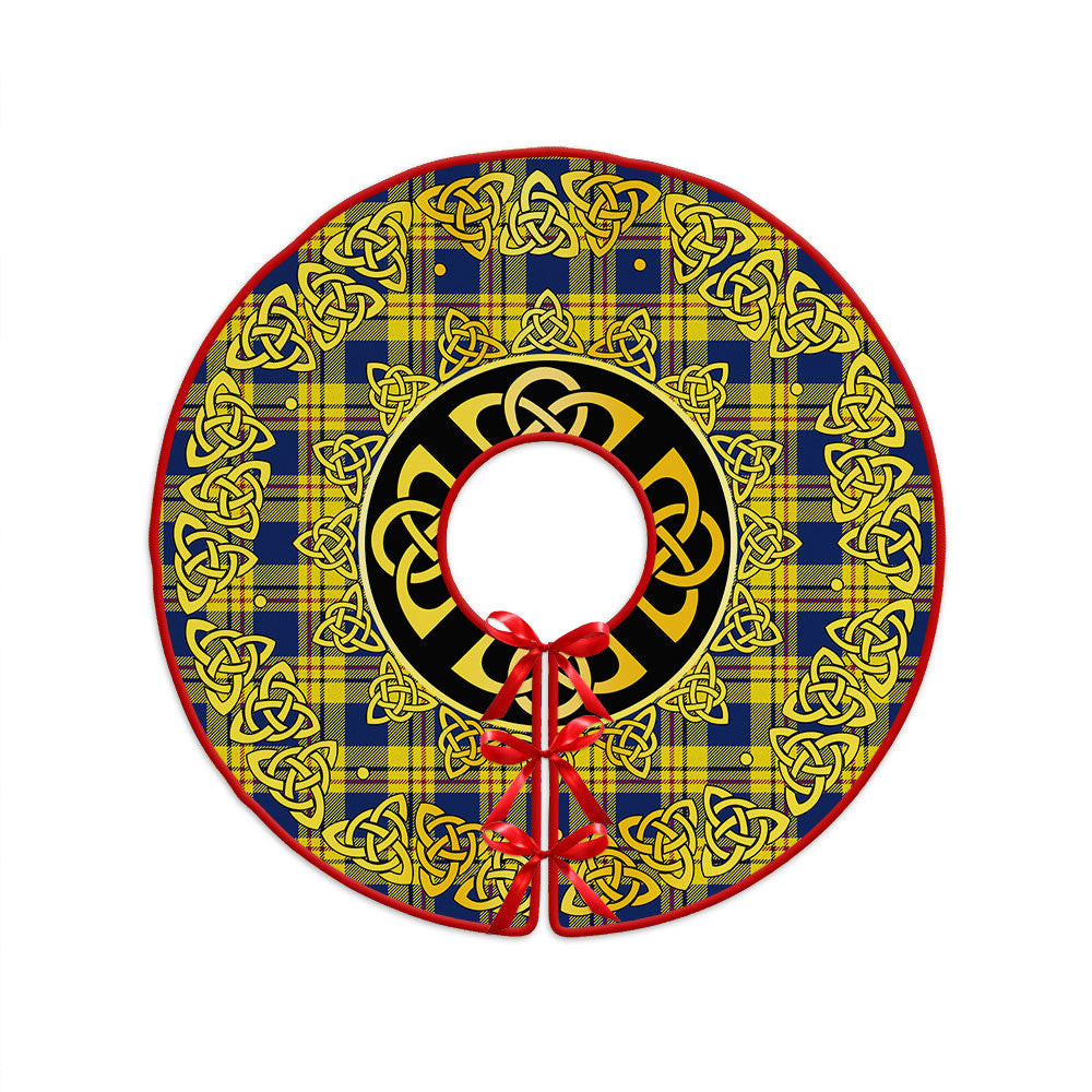ScotsTee Shop Scottish Carlisle (Carlill) Modern Clan Crest Tartan Christmas Tree Skirt Golden Celtic Heritage
