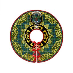 ScotsTee Shop Scottish Forbes Ancient Clan Crest Tartan Christmas Tree Skirt Golden Celtic Heritage