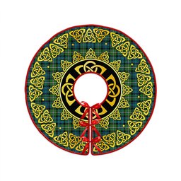 ScotsTee Shop Scottish Forbes Ancient Clan Crest Tartan Christmas Tree Skirt Golden Celtic Heritage