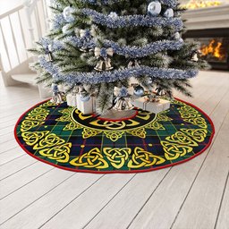 ScotsTee Shop Scottish Forsyth Modern Clan Crest Tartan Christmas Tree Skirt Golden Celtic Heritage