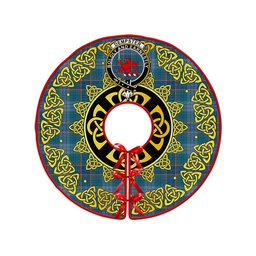 ScotsTee Shop Scottish Dempster Ancient Clan Crest Tartan Christmas Tree Skirt Golden Celtic Heritage