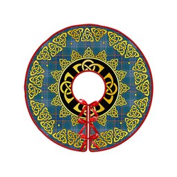 ScotsTee Shop Scottish Dempster Ancient Clan Crest Tartan Christmas Tree Skirt Golden Celtic Heritage