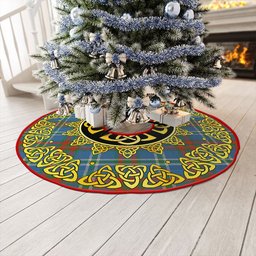 ScotsTee Shop Scottish Cathcart Ancient Clan Crest Tartan Christmas Tree Skirt Golden Celtic Heritage