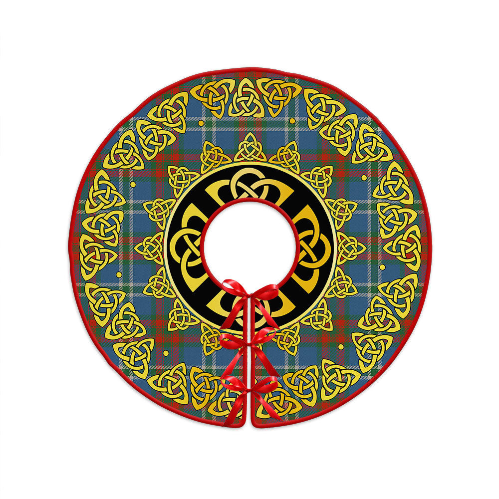 ScotsTee Shop Scottish Cathcart Ancient Clan Crest Tartan Christmas Tree Skirt Golden Celtic Heritage