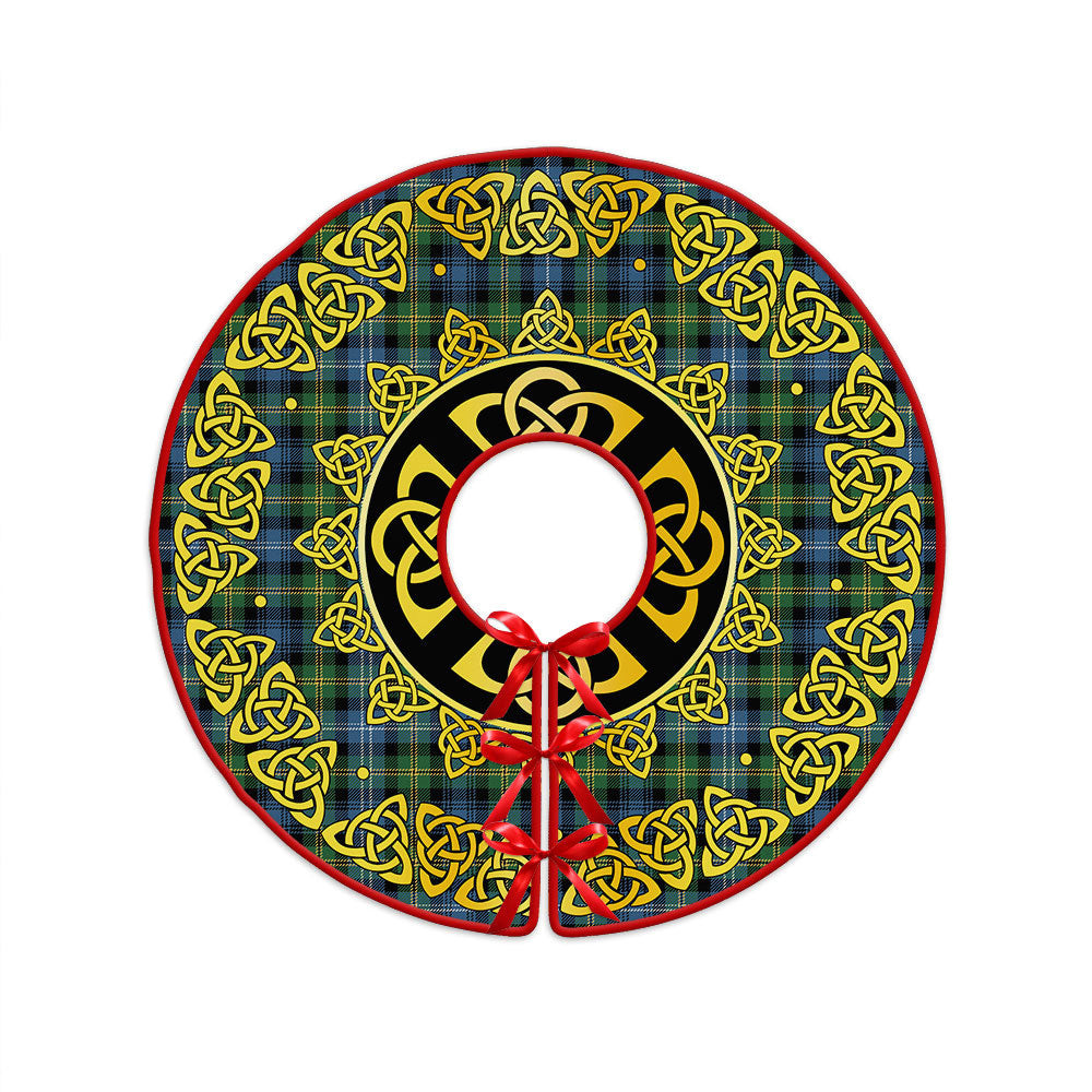 ScotsTee Shop Scottish Dyce Ancient Clan Crest Tartan Christmas Tree Skirt Golden Celtic Heritage